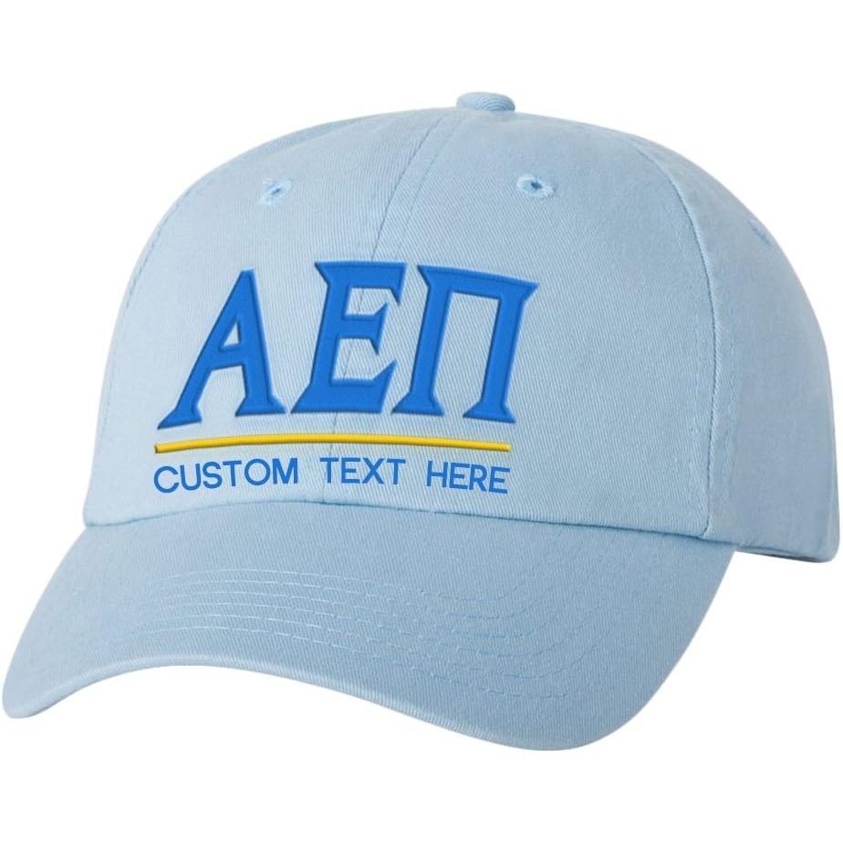 image:imagePersonalized Alpha Epsilon PI Greek Line HatLight Blue