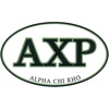 Alpha Chi Rho Euro Decal Oval Sticker Black