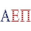 Alpha Epsilon Pi American Flag Greek Letter Sticker – 2.5″ Tall
