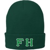 Farmhouse Big Greek Lettered Knit Cap Athletic Green