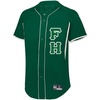 Greekgear Farmhouse Lettered Baseball Jersey(Forest/White)