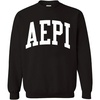 Greekgear Men’s Alpha Epsilon Pi BIG TEXT Crewneck Sweatshirt Black(Black)