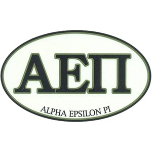 Alpha Epsilon Pi Euro Decal Oval Sticker