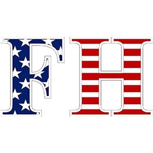 Farmhouse American Flag Greek Letter Sticker – 2.5″ Tall