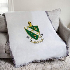 Farmhouse Full Color Crest Afghan Blanket Throw