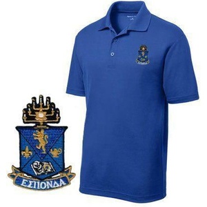 Greekgear Alpha Epsilon Pi Emblem Polo(True Royal)