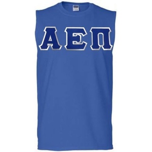 Greekgear Alpha Epsilon Pi Lettered Sleeveless Tee(Royal Blue)