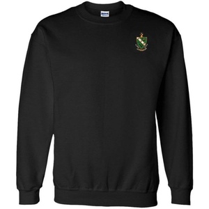 Greekgear FarmHouse Fraternity World Famous Crest – Shield PATCH Crewneck Sweatshirt(Black)