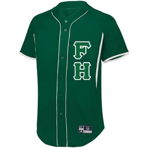 Greekgear Farmhouse Lettered Baseball Jersey(Forest/White)