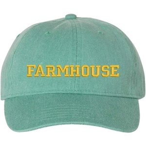 Greekgear Farmhouse Pigment Dyed Baseball Cap(Sea Foam W/Light Gold Thread Color)