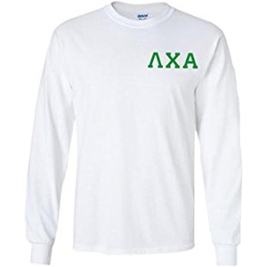 Lambda Chi Alpha Flag Long Sleeve T-Shirt(White)