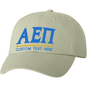 Personalized Alpha Epsilon PI Greek Line Hat(Tan)