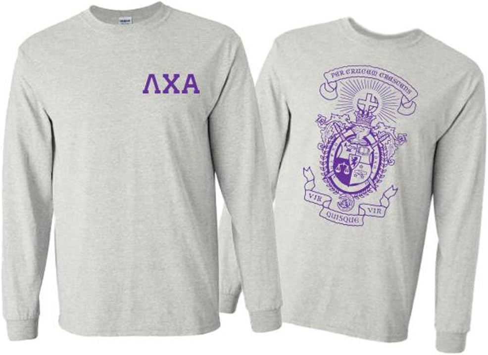 image:imageLambda Chi Alpha World Famous Crest Long Sleeve TShirtLight Grey