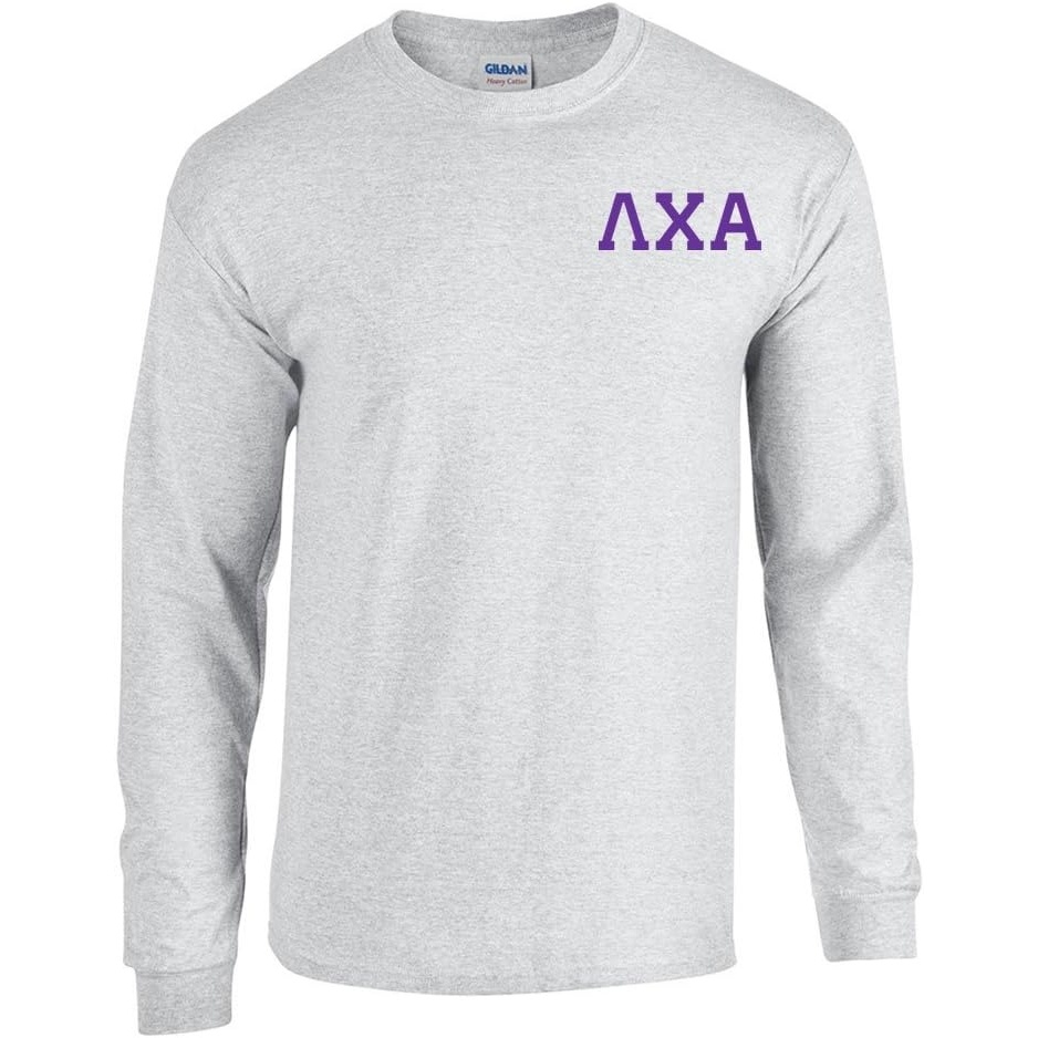 image:imageLambda Chi Alpha World Famous Crest Long Sleeve TShirtLight Grey