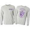 Lambda Chi Alpha World Famous Crest Long Sleeve T-Shirt(Light Grey)
