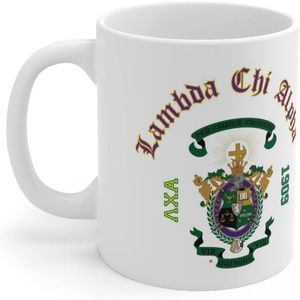 Greekgear Lambda Chi Alpha Crest & Year Ceramic Coffee Cup, 11oz