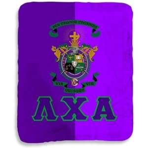 Greekgear Lambda Chi Alpha Two Tone Sherpa Lap Blanket