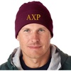 Alpha Chi Rho Greek Letter Knit Cap(Maroon W/Light Gold Thread Color)