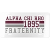 Alpha Chi Rho Year License Plates