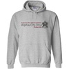 Greekgear Alpha Chi Rho Logo Hooded Sweatshirt(Sports Grey)