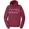 Greekgear Alpha Chi Rho Pigment-Dyed Lettered Hooded Sweatshirt(Merlot)