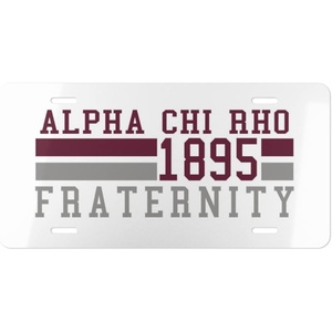 Alpha Chi Rho Year License Plates