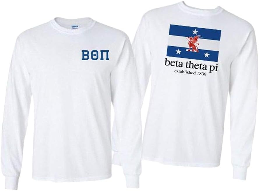 image:imageGreekgear Beta Theta Pi Flag Long Sleeve TShirtWhite