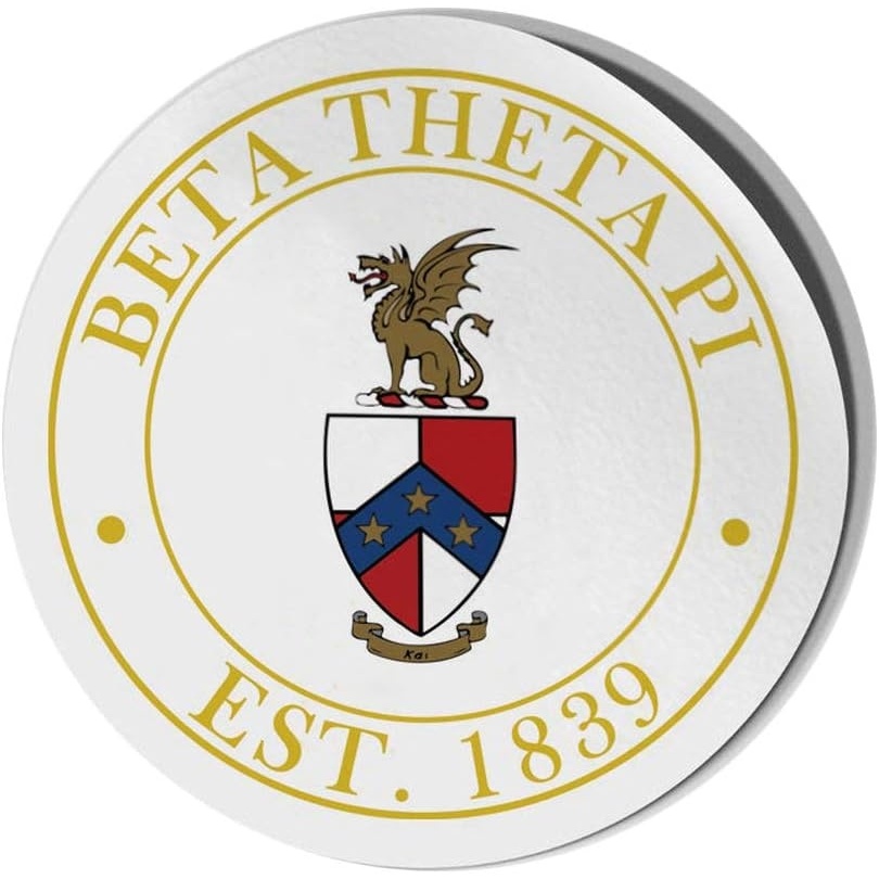 image:imageBeta Theta Pi Circle Crest Shield Decal