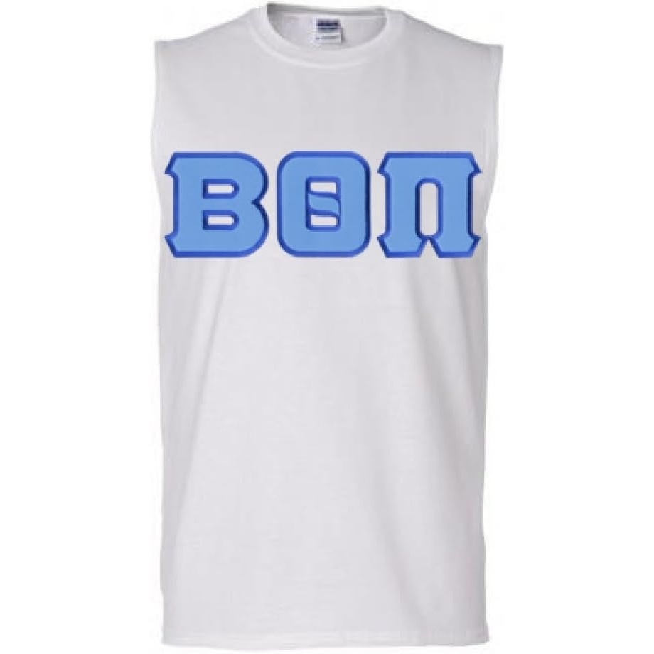 image:imageBeta Theta Pi Lettered Sleeveless TeeWhite