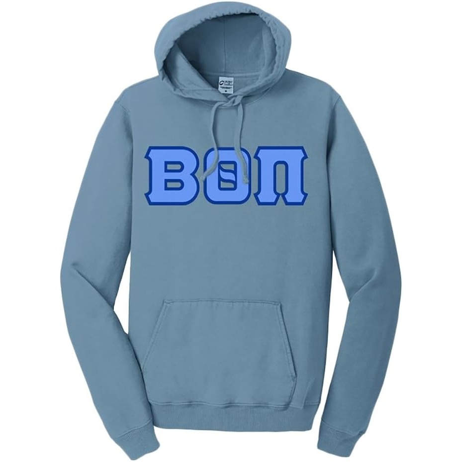 image:imageGreekgear Beta Theta PI PigmentDyed Lettered Hooded SweatshirtMist