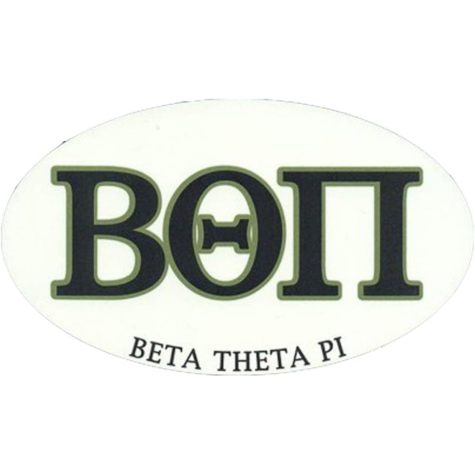 image:imageGreekgear Beta Theta Pi Euro Decal Oval Sticker