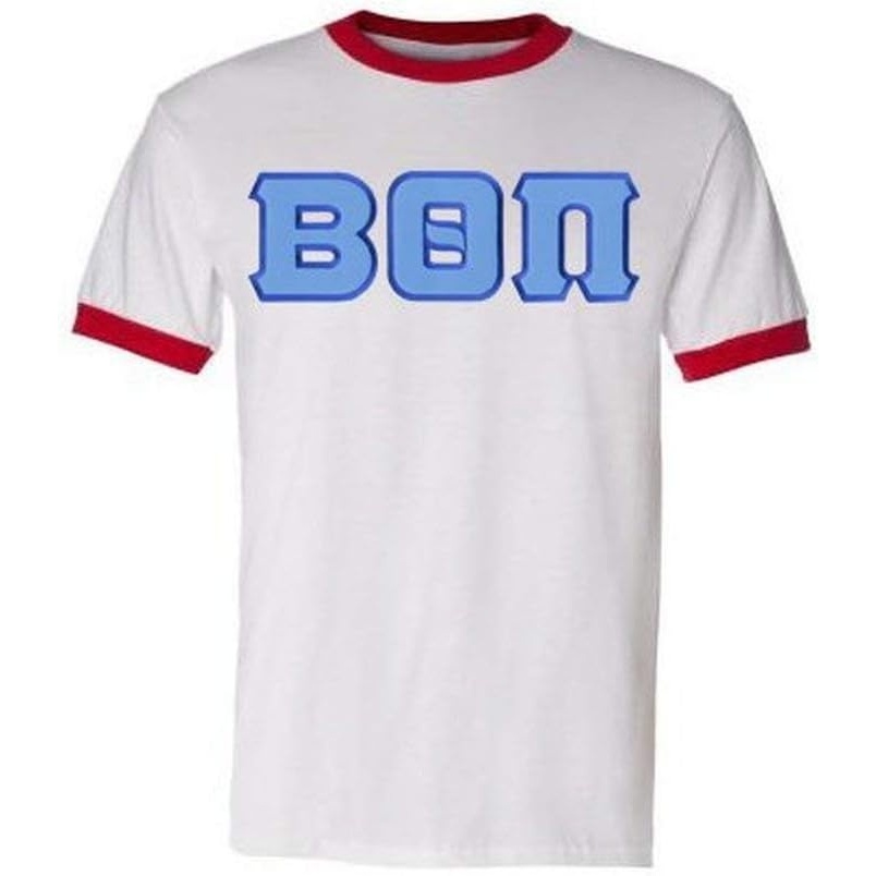 image:imageGreekgear Beta Theta Pi Lettered Ringer ShirtWhiteRed