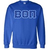 Beta Theta PI Fraternity Crest Twill Letter Crewneck Sweatshirt(Royal Blue)