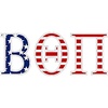 Beta Theta Pi American Flag Greek Letter Sticker – 2.5″ Tall