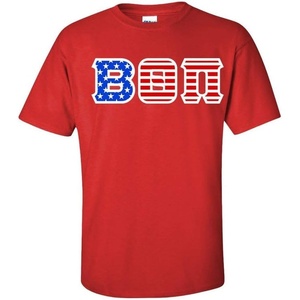 Beta Theta PI Greek Letter American Flag Tee(Red)