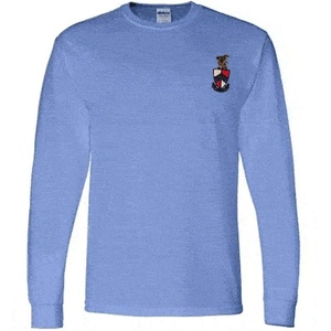 Beta Theta Pi Fraternity Crest Longsleeve Tee(Light Blue)