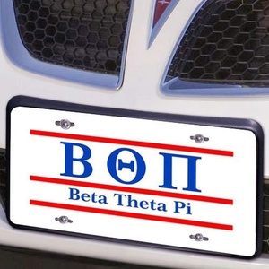 Beta Theta Pi Lettered Lines License Cover