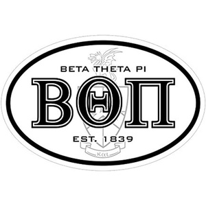 Beta Theta Pi Oval Crest Bumper Sticker