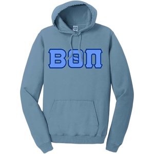 Greekgear Beta Theta PI Pigment-Dyed Lettered Hooded Sweatshirt(Mist)