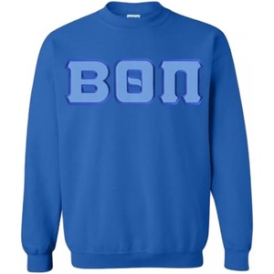Greekgear Beta Theta Pi Lettered Crewneck(Light Blue)