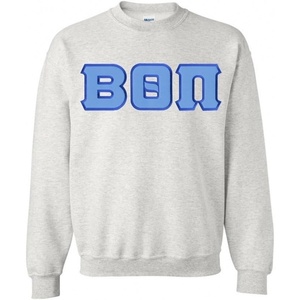 Greekgear Beta Theta Pi Lettered Crewneck(Light Grey)