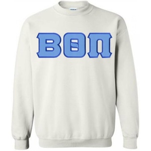 Greekgear Beta Theta Pi Lettered Crewneck(White)