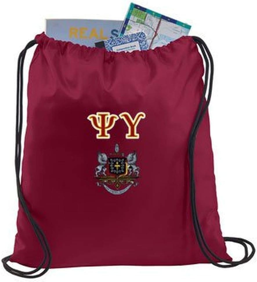 image:imagePsi Upsilon Crest Shield Cinch Sack