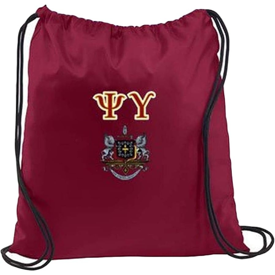 image:imagePsi Upsilon Crest Shield Cinch Sack