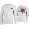 Psi Upsilon World Famous Crest Long Sleeve T-Shirt(Light Grey)