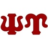 Psi Upsilon Big Greek Letter Window Sticker Decal 4 Inches Red(Red)