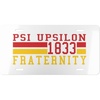 Psi Upsilon Year License Plates