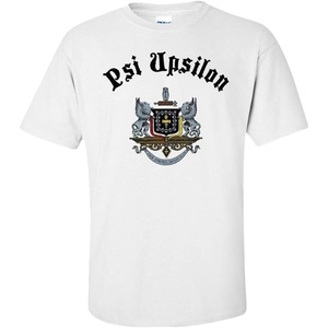 Psi Upsilon Vintage Crest T-Shirt(White)