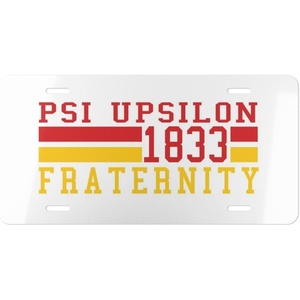 Psi Upsilon Year License Plates