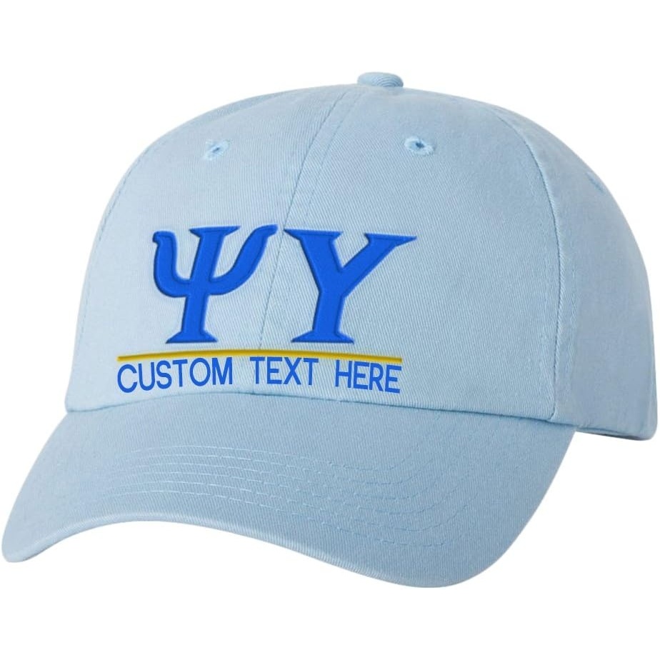 image:imagePersonalized Psi Upsilon Greek Line HatLight Blue
